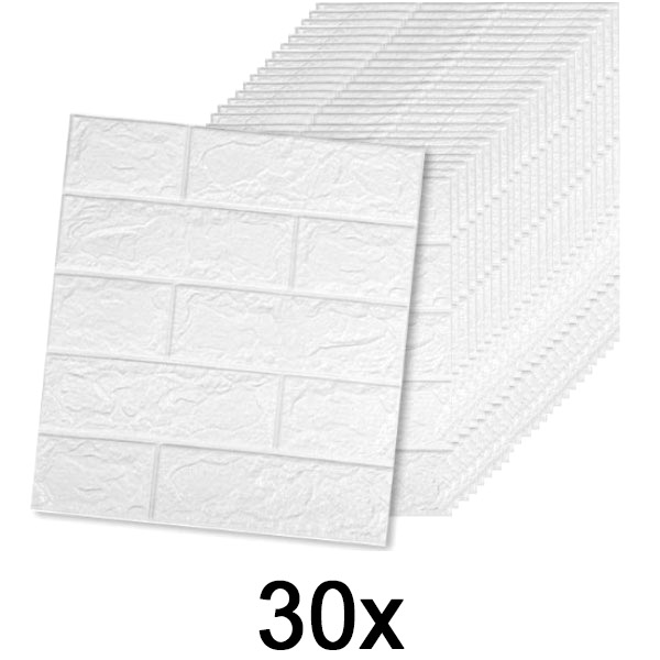 6x Vinilo autoadhesivo efecto ladrillo con diseño 3D (5 unidades) | BRICKSBY