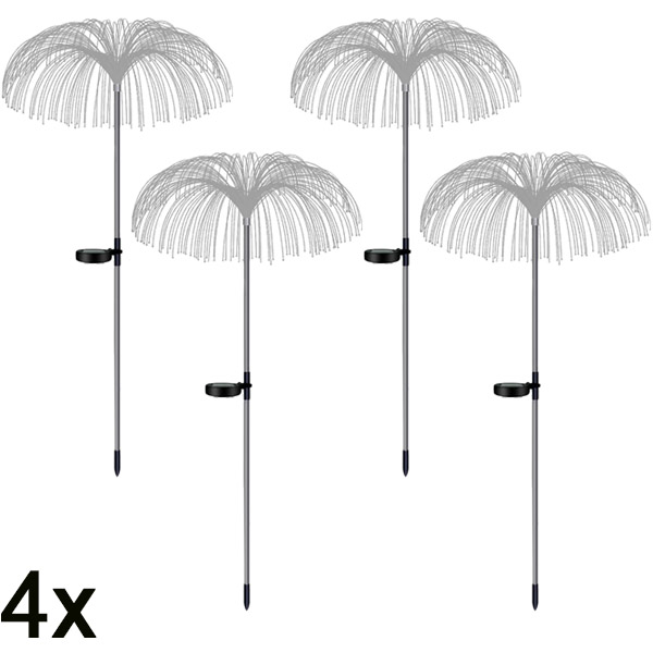 4x Luces solares de jardín tropical | LUMIPALM