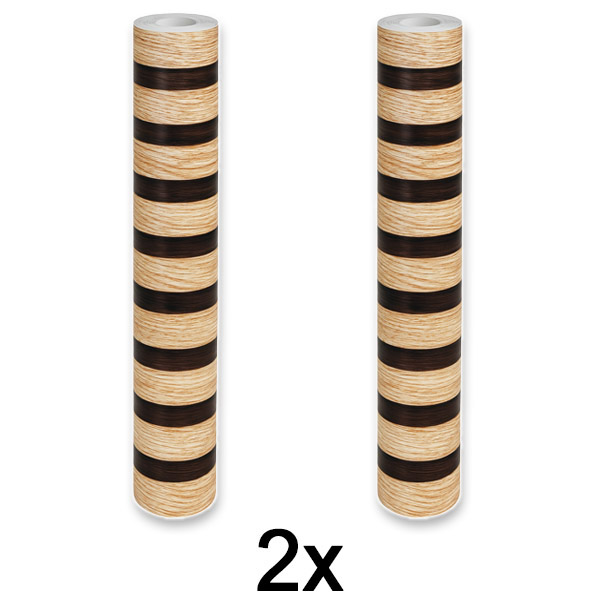 2x Elegante adhesivo de pared con efecto madera | LINEWALL