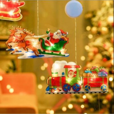 Luz colgante navideña para ventana (4 unidades) | MERRYLIGHTS