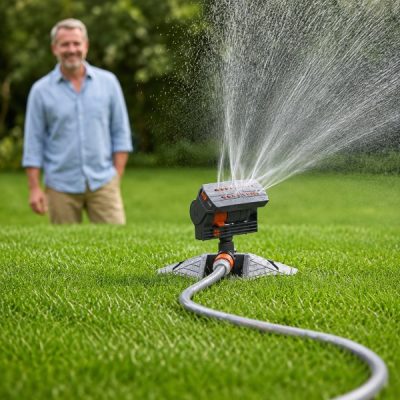 Aspersor oscilante ajustable para césped: cubre hasta 278 m² | WETSWEEP